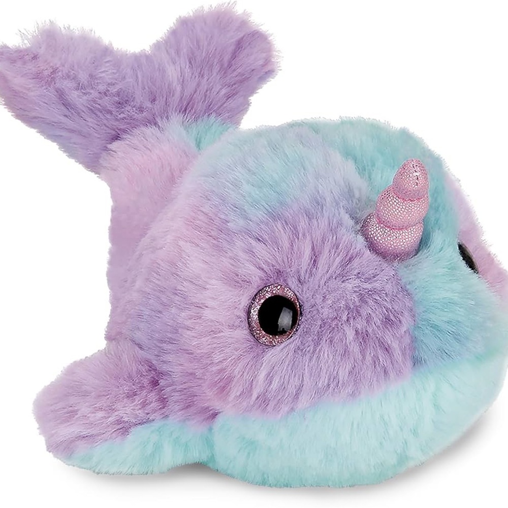 The BEARINGTON COLLECTION Lil’ Groovy Rainbow Narwhal plush toy collectible